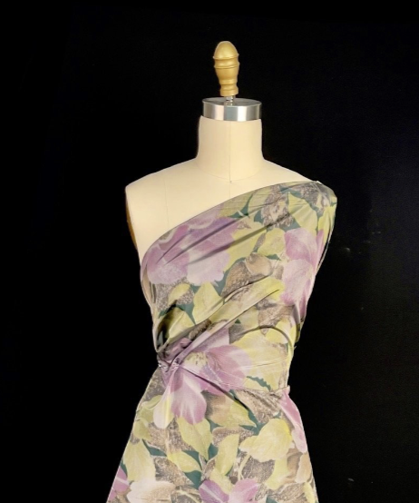 【WONDER WONDER】Paisley Velvet Flower Jacquard Wrap L/S T Grand Super-wax | Vls6635.005 | Copper Shine – Vlisco
